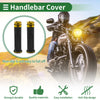 7/8" 22mm Motorcycle Hand Grips Cover Handlebar Grip Rubber Gold Tone 1 Pair