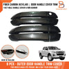 ISUZU D-MAX UTE SX, MU-X FIBER CARBON DOOR HANDLE COVERS (2020-2023)