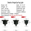 Car Projector - White Halo Angel Eye COB Ring Bulbs 3" LED Fog Light Lamp