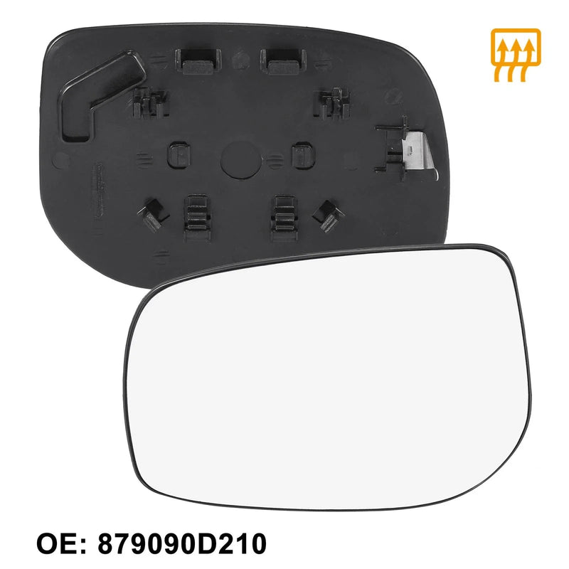 Toyota Yaris Left Side Rear View Mirror Glass Black with Backing Plate 159g