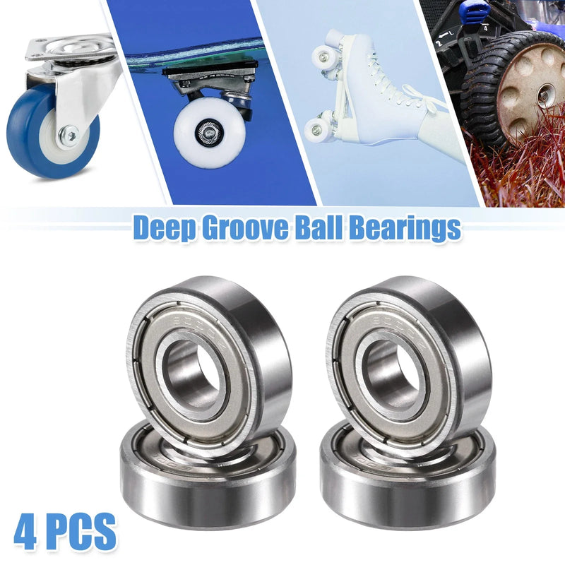 Make Model 4pcs 10x26x8mm Double Shield Car Deep Groove Ball Bearings