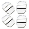 Car Model 4 x Chrome Stainless Steel Door Lock Striker Covers