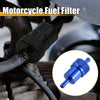 Motorcycle Blue 8mm Dia Hose Aluminum Alloy Fuel Filter Cleaner