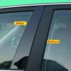 Chevy Silverado GMC Sierra 1500 Black Window Trim Pillar Posts (2019-2022)