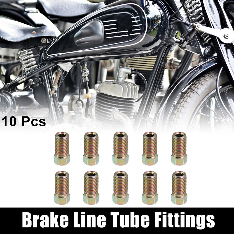 3 / 16" 10 x Motorcycle Hydraulic Brake Line Tube Fittings 3/8 x 24 UNF