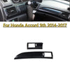 Honda Accord Carbon Fiber Style Central Console Panel Cover (2014–2017)