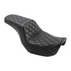 Harley Dyna Super Glide Street Bob Black Driver Passenger Seat (2006-2017)