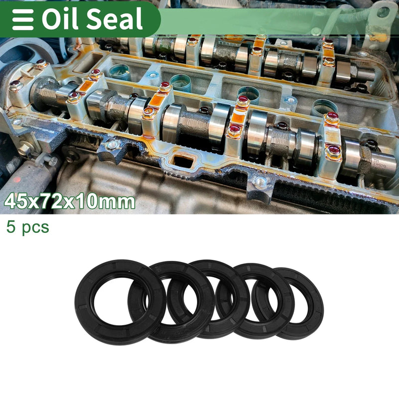 Universal Oil Seal / 45x72x10mm / Rotary Shaft Seal NBR Black