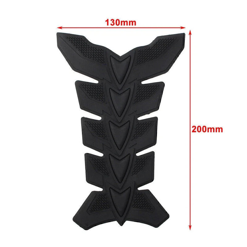 Motorcycle Gas Fuel Oil Tank Red 3D Fish Bone Decal Sticker Protector