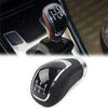 Car - Black 5 Speed Universal Leather Gear Shift Lever Head
