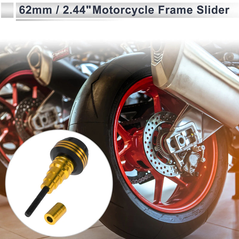 20mm Aluminum Alloy Plastic Motorcycle Slider Frame 1 Pc Gold Tone