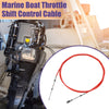 Marine Boat Throttle Control Cable 400cm/13ft Red with Fastening Head