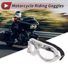 Motorcycle 1 Pc Clear Lens Goggles White Silver Tone Frame PU Sponge