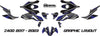 Kawasaki 2017-2023 Strike Blue Z400 Graphics Stickers Decals
