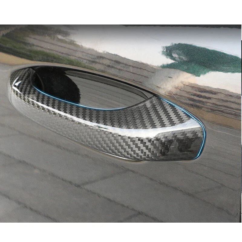 Porsche Cayenne 2018-2021 Real Carbon Fiber Addon Door Handle Cover Trim Fit