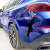 BMW X6 G06 M Sport Rear Bumper Side Splitter Covers 2 x Black (2019-24)