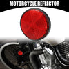 6pcs / 2.20x0.31in / Universal Reflector Round Motorcycle Safety Reflector Red