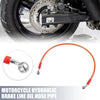 65cm 25.59" 10mm Motorcycle Hydraulic Brake Line Oil Hose Pipe 28° 0° Orange