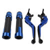 Kawasaki Z1000 Blue Extendable Brake Clutch Levers Grips Set (2010-2023)