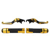 Kawasaki ZX6R Gold Extendable Brake Clutch Levers Grip Set