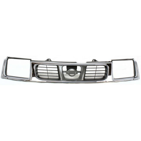 Grille Assembly For 1998-2000 Nissan Frontier Chrome