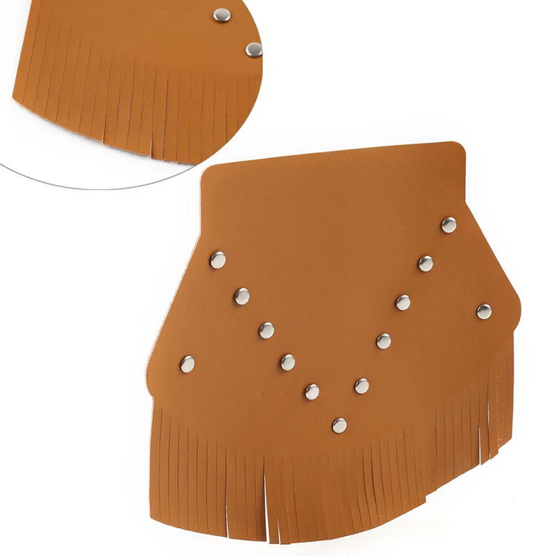 Harley Sportster Rear Fender Mud Flap Cover w/Fringe Orange (2004-2023)