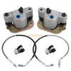 Polaris Trail Boss 250 2 x Front Brake Calipers & Hose Lines (1988–1991)