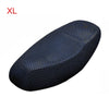 XL Black Blue Motorcycle Net Mesh Breathable Protector Cushion Seat Cover