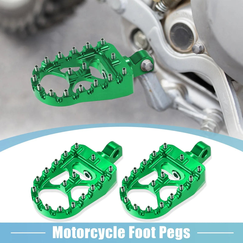 Motorcycle Pair Wide Foot Peg 360° Aluminum Alloy Foot Peg Green