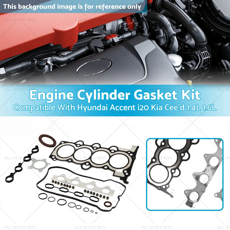 Hyundai Accent, i20, Kia Cee'd Engine Cylinder Gasket Kit (2006-2019)