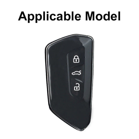 VW Golf MK8 Black Carbon Fiber Remote Key Cover Case (2020-2021)