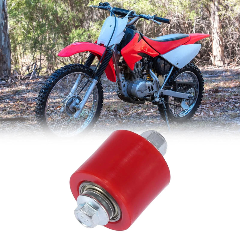 Motorcycle 1x 8mm Chain Pulley Roller Slider Wheel Guide Red