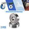 Car 2pcs 10x26x8mm Double Shield Single Row Deep Groove Ball Bearings