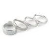 Jeep Wrangler JL 4 x Silver Air Conditioner Knob Ring Covers (2018-2020)