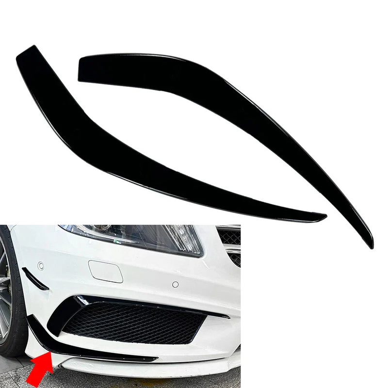 Benz A Class Glossy Black Front Bumper Side Air Vent Trims (2013-2015)