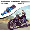 1x Titanium Alloy M10x1.0 Motorcycle Brake Master Cylinder Screw Burnt Blue