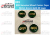 Wheel Center Caps 56mm Genuine Emblem Green Gold 3D Logo