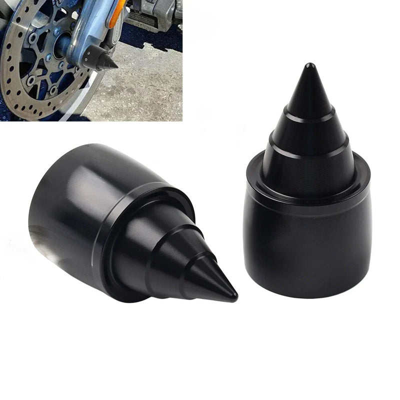 Harley Touring Road Street Glide Softail Sportster Front Axle Nut Caps