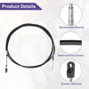 2 x Marine Throttle Control Cable Black with Fastening Head
