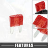 Car 10A Mini Blade Style Fuse Set with 16 AWG Holder