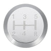 Car - Silver Aluminum Alloy 5 Speed Manual Shift Knob Gear Shifter Lever