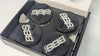 BBS Wheels Center Caps 70mm Genuine Emblem Black Silver 3D Logo Floating