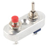 Horn Headlight - Silver Mini Dual Toggle Switch Button 7/8"