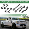 Ford Edge 8pcs Front Suspension Kit Tie Rod Ends & Sway Bar Links (2007-2010)