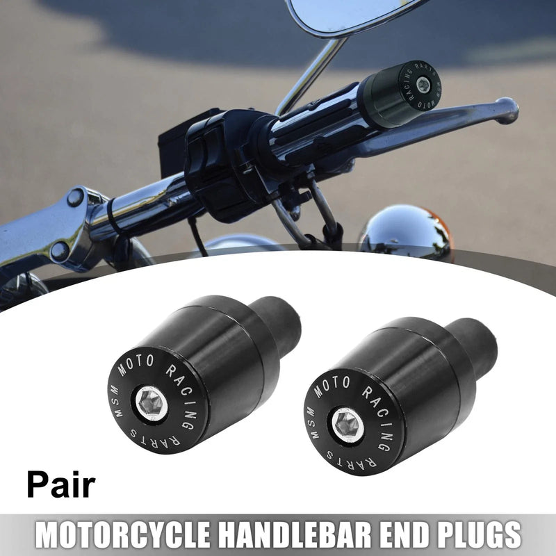 Motorcycle Pair 18mm 0.71in Aluminium Alloy Handlebar End Cap