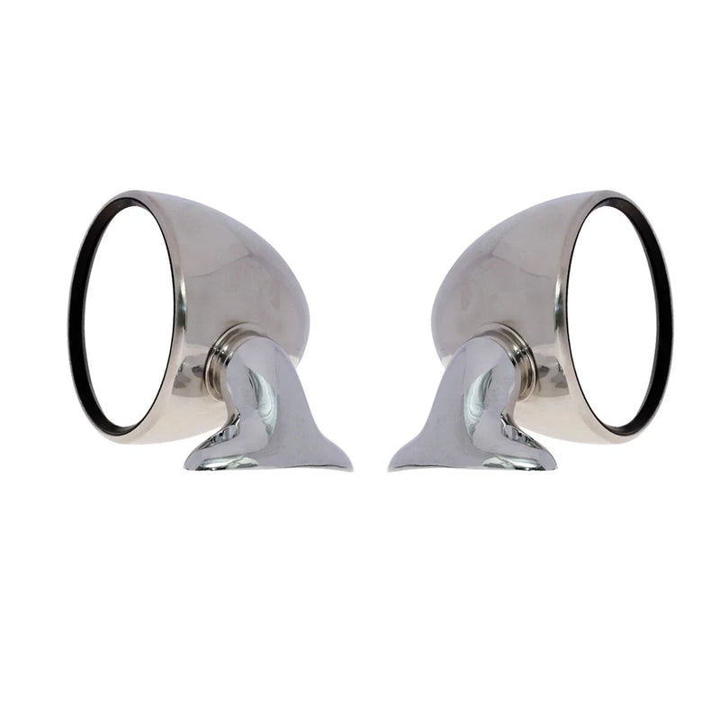 Ford Escort Fiesta Oldsmobile Toronado Chrome Steel Fender Door Mirror x2