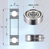 Machinery 20pcs 5x14x5mm Double Metal Shield Deep Groove Ball Bearings