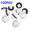 Car Fastener Clips 100pcs White With Seal Ring Fender Replacement Rivets