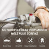 Motorcycle 2 x Regular And Reverse Rear View Mirror Screws M8x1.25 Red