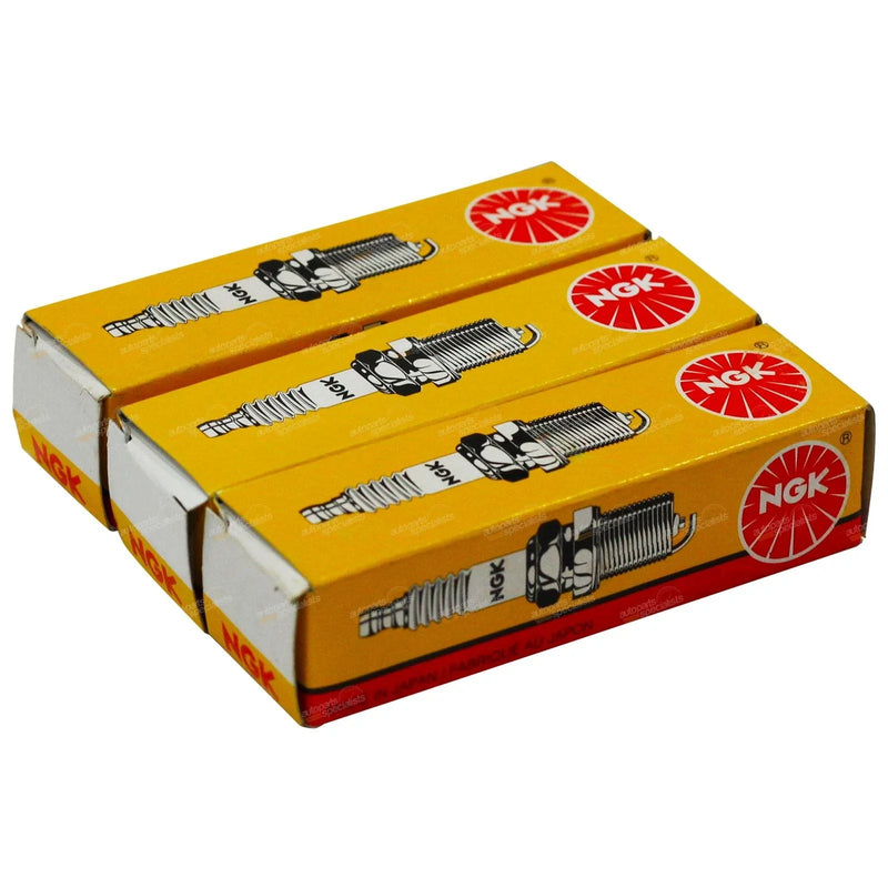 Suzuki LJ50 3x NGK Spark Plugs 0.5L 3cyl (1975-1977)